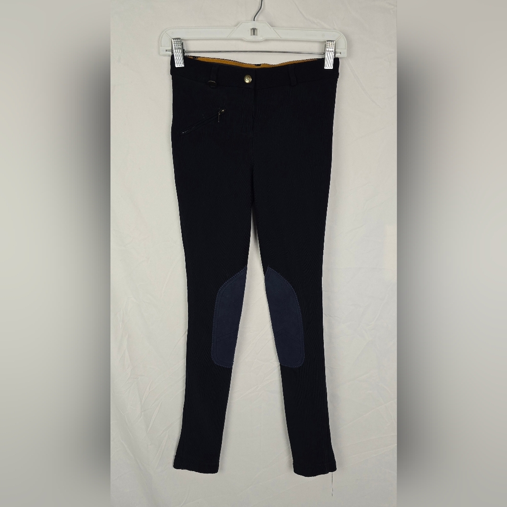 Ovation Navy Blue Equestrian Ladies 26 Breeches Knee Patch Horse Back Riding
